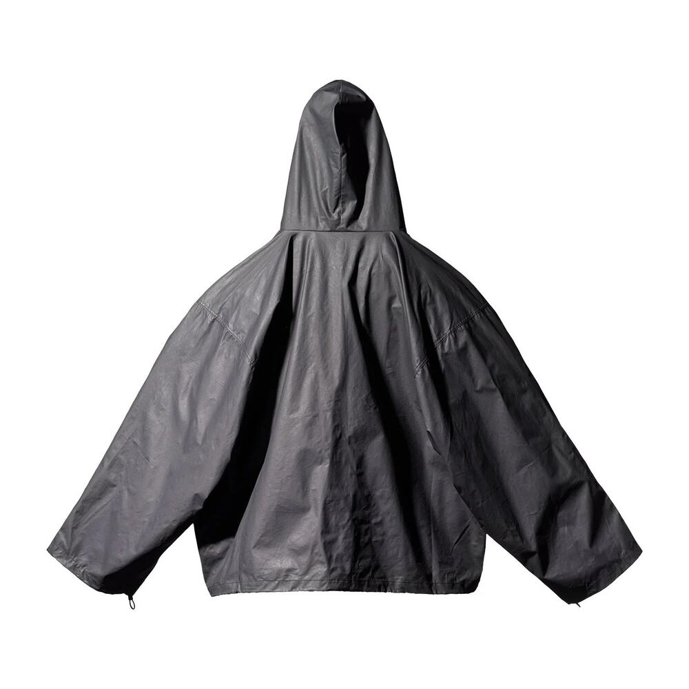 YEEZY GAP by Balenciaga Coated Black Anorak Hoodie Size Small - Picture 8 of 8
